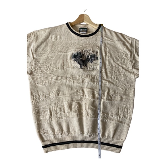 Vintage Knit Wolf Pullover Crewneck Sweater Large - Picture 10 of 10